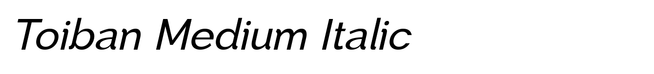 Toiban Medium Italic